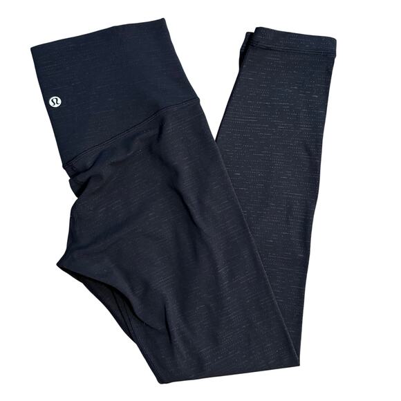 Lululemon Women’s Align Pant II 25” High Rise Nulu Tight Code Emboss Black Sz 4 - Picture 1 of 9